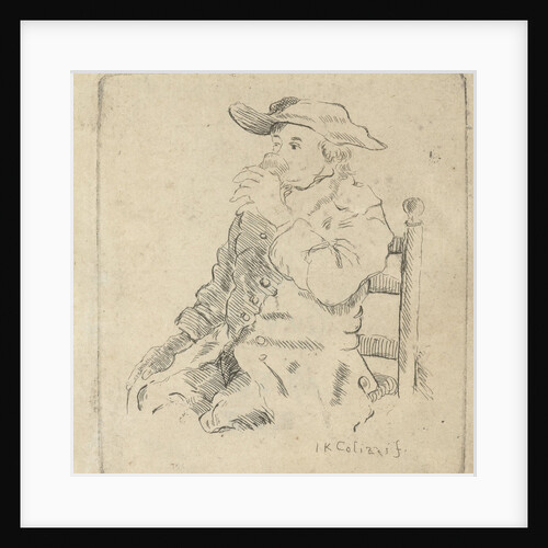Man drinking from a glass by Johan Antoni Kauclitz Colizzi