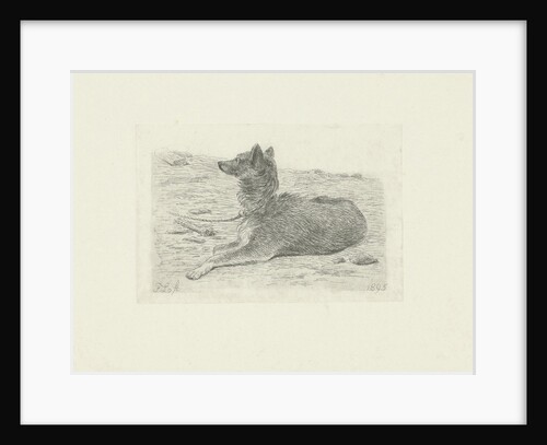 Reclining dog by Frans Lebret