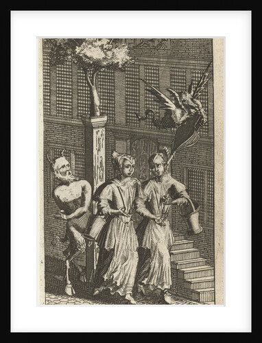 Two maids and the devil by Timotheus ten Hoorn