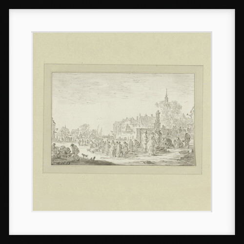View on a fish market in a city by Johannes Körnlein