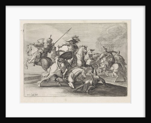 Battlefield Scene with Turks by Willem van de Lande