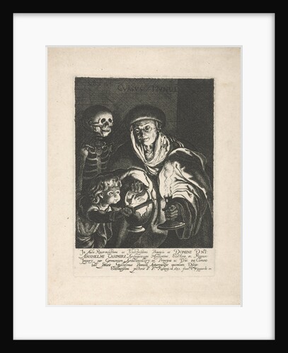 Old woman and child by candlelight by Frans van den Wijngaerde
