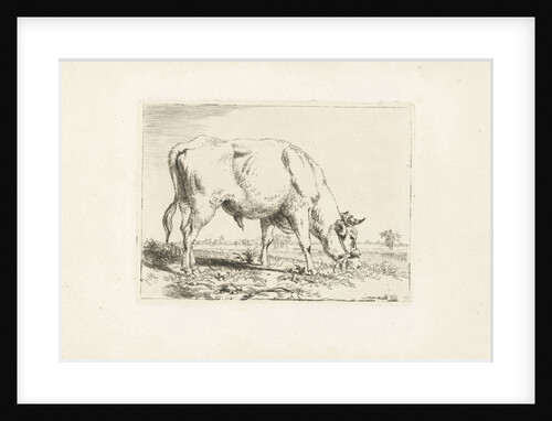 Grazing bull by Pieter Gerardus van Os