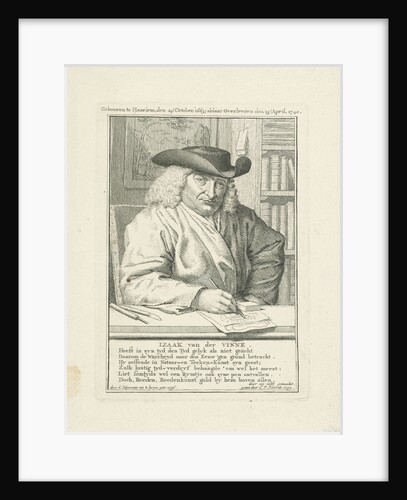Portrait of Isaac Vincentszoon. van der Vinne by Cornelis van Noorde