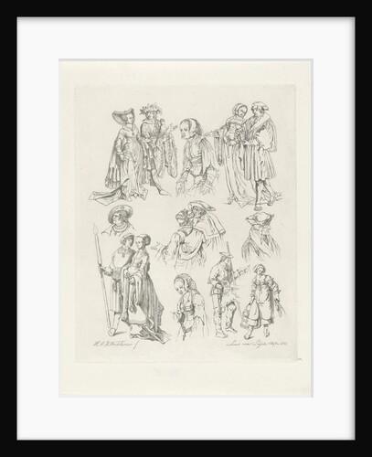 Study Sheet with five pairs by Hendrik Abraham Klinkhamer