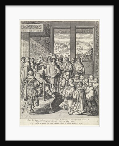 Louis XIII receives a delegation of merchants from Paris after his return from Rochelle by Anonymous
