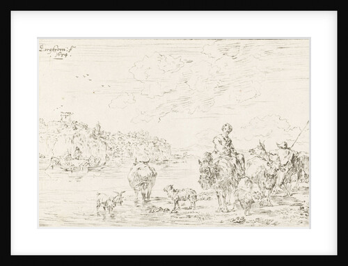 Woman on mule by Johannes Körnlein