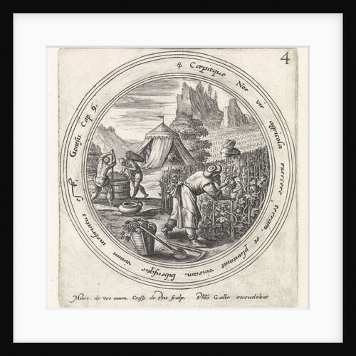 Noah in a vineyard by Philips Galle
