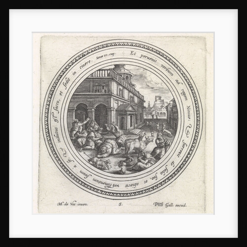 The king of Nineveh doing fine by Philips Galle