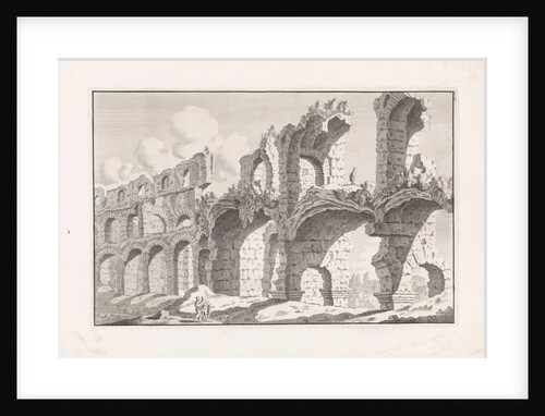 Ruins of the colosseum in Rome Italy by Bonaventura van Overbeek