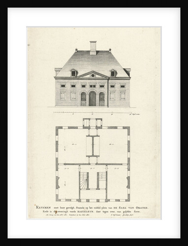 Plan of the kitchen at Palace Huis ten Bosch The Netherlands by Jan Matthysz.