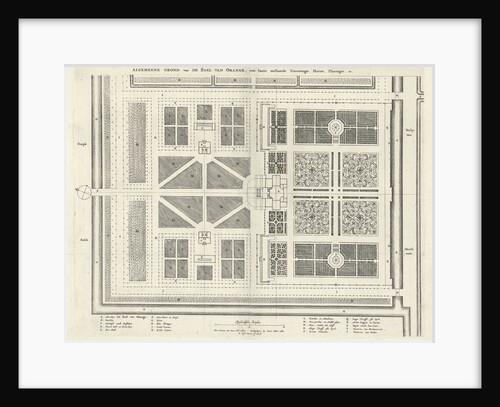 Map of Huis ten Bosch Palace and the surrounding estate The Netherlands by Jan Matthysz.