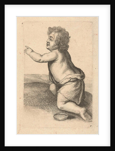 Half Nude child with a saucer by Frederik de Wit