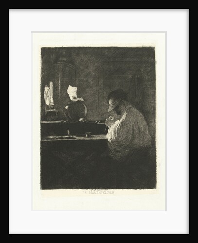 Diamond Processor at work in his workshop by Carel Lodewijk Dake