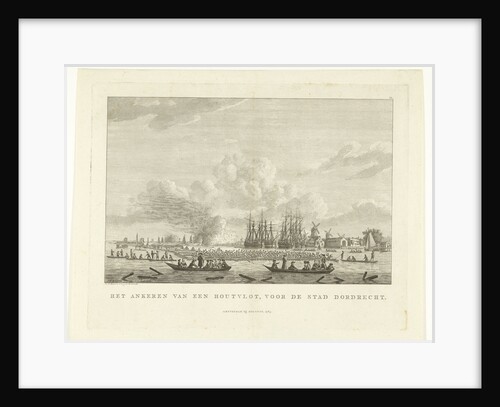 Rafters with crew will anchor in harbor Dordrecht The Netherlands by Carel Frederik Bendorp I
