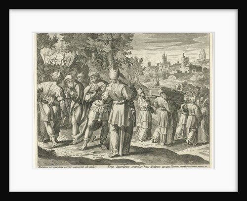 David flight Absalom by Johann Sadeler I