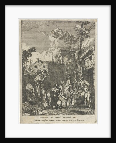 Two couples quarrel by Gerard de Lairesse