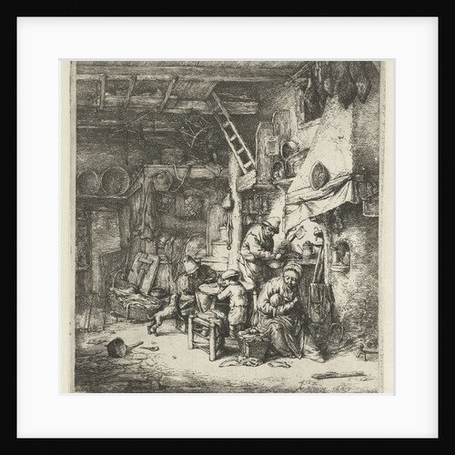 Farmer Family in interior by Adriaen van Ostade