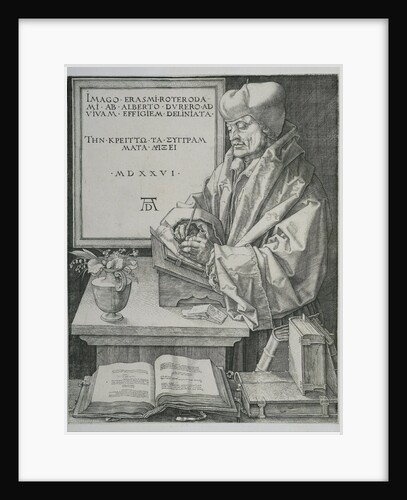 Portrait of Erasmus by Albrecht Dürer