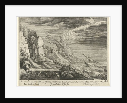 Elijah wraps his cloak over his face by Crispijn van de Passe I