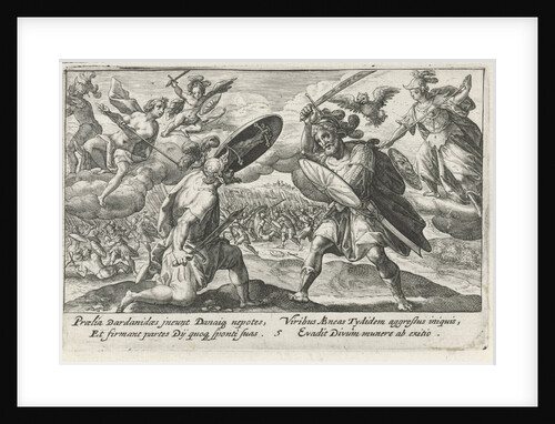 The battle between Aeneas and Diomedes by Crispijn van de Passe I