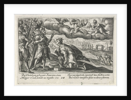 Mercury begs Achilles for the body of Hector by Crispijn van de Passe I