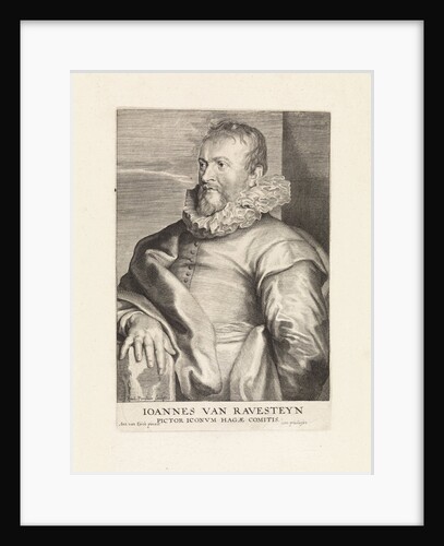 Portrait of the painter Jan Antonisz. van Ravesteyn 1572(?) - 1657 by Paulus Pontius