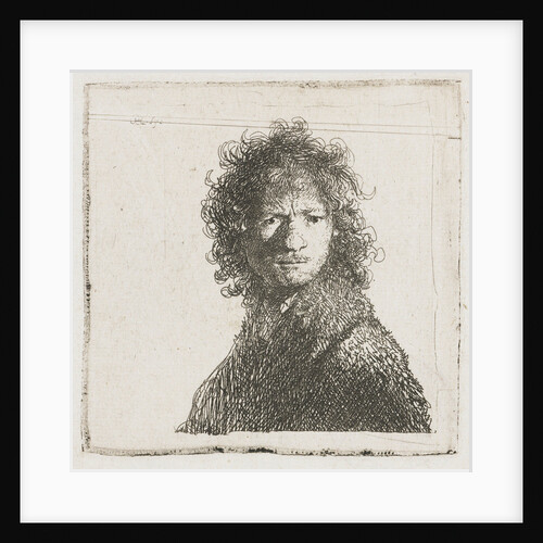 Self Portrait with a frown by Rembrandt Harmensz. van Rijn