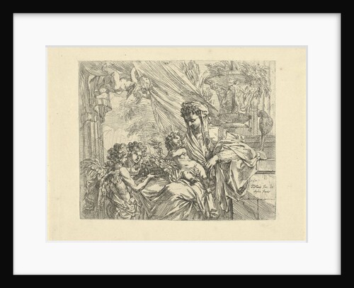 Virgin and Child adored by angels by Godfried Maes