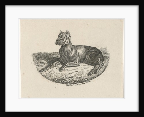 Reclining dog by Anthonie Willem Hendrik Nolthenius de Man