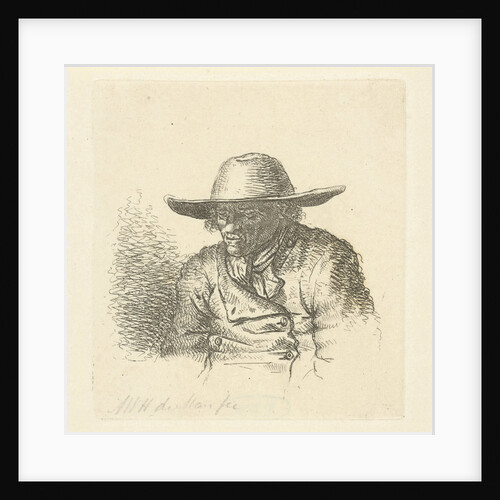 Man with hat with wide brim by Anthonie Willem Hendrik Nolthenius de Man