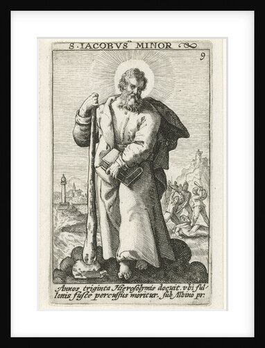 Apostle Jacobus minor by Crispijn van de Passe I
