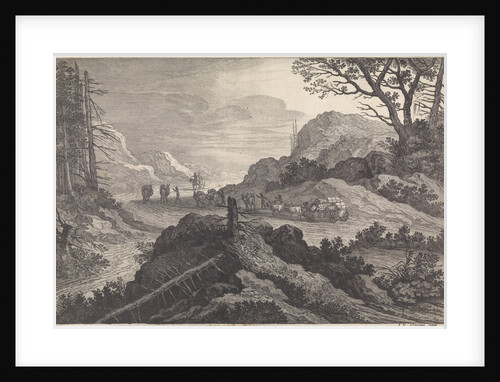 Burros on a road by Pieter Nolpe