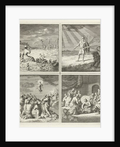 Woman in worship at Calvary by Anonymous