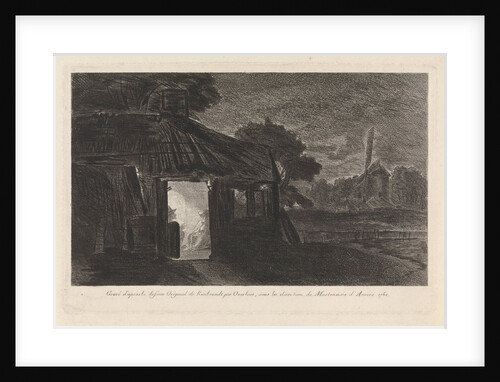 Night Piece with two figures in a hut by Pieter Franciscus Martenasie