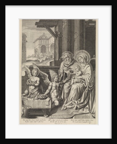 The Holy Family and two angels by Pisani