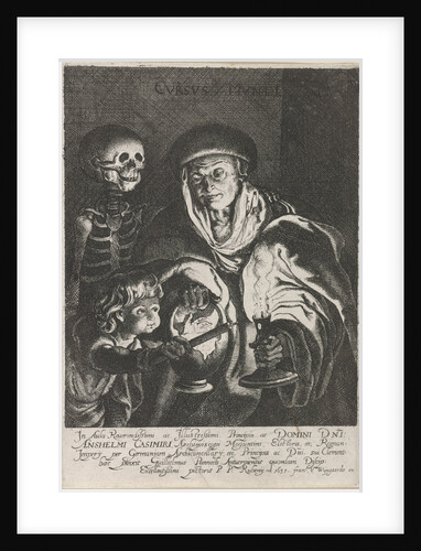 Old woman and child by candlelight by Frans van den Wijngaerde