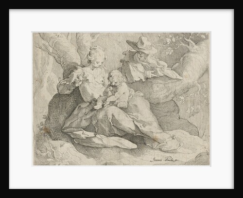 Holy Family with the apple by Jan Amelisz