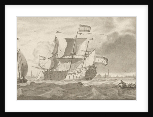 Warship at the IJ Amsterdam by Bernhard Schreuder