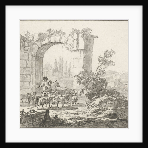 Herd of goats by Cornelis Brouwer