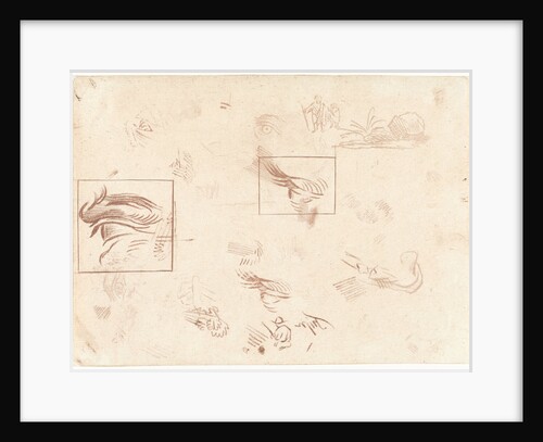 Study Sheet with two eye studies by Cornelis Ploos van Amstel
