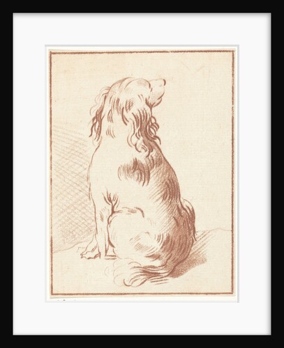 Sitting dog by Aert Schouman