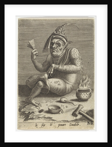Lepers beggar in the guise of the Devil by Jheronimus Bosch