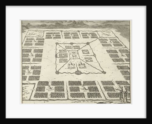 Tent Camps of the twelve tribes of Israel placed around the tabernacle by Jan Luyken
