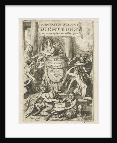Coat of arms Geelvinck family surrounded by allegorical figures by Gerard de Lairesse