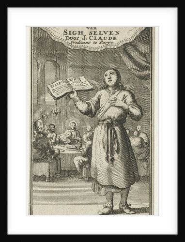 Standing man with opened book by Jan Bouman