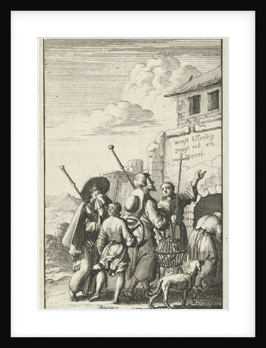 Five pilgrims for a gate by Jan Rieuwertsz.