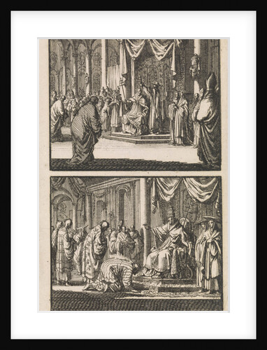 Pope Sixtus V crowned with a tiara by Jan Luyken