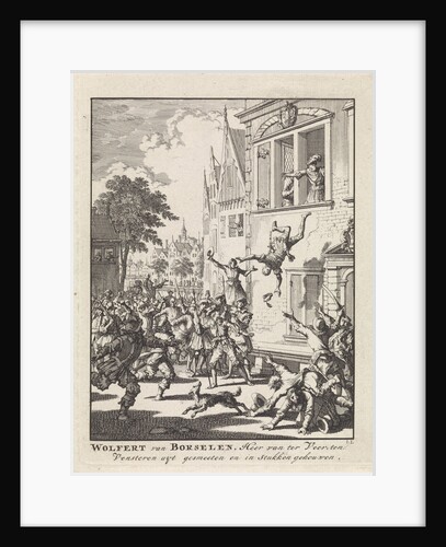 Wolfert van Borselen thrown out the window and killed in Delft The Netherlands by Jan Luyken