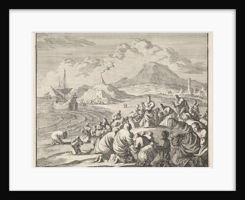 Paul prays at the beach of Tyrus by Jan Luyken